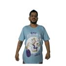 Camiseta one piece luffy gear 5 gomu azul celeste m