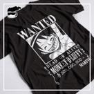 Camiseta One Piece Luffy Wanted Camisa Anime Camiseta One Piece Luffy Wanted Camisa Anime