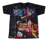 Camiseta One Piece Personagens Luffy Nami Zoro Sanji Blusa Adulto Unissex Anime A145 BM Camiseta One Piece Personagens Luffy Nami Zoro Sanji Blusa Adulto Unissex Anime A145 BM