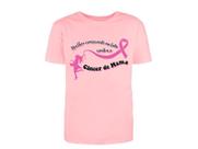 Camiseta Outubro Rosa Contra Câncer de Mama Cura Fé
