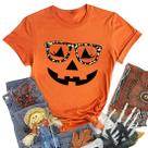 Camiseta Ovazly, fantasia feminina de Halloween, estampa de abóbora
