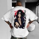 Camiseta Oversized Algodão Anime Uchiha Itachi Clan Mangekyou Sharingan Camiseta Oversized Algodão Anime Uchiha Itachi Clan Mangekyou Sharingan