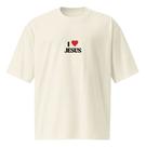 Camiseta Oversized Algodão Malha Premium Estampa Jesus Amor