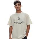 Camiseta Oversized Amper Line Malhão Algodão Premium 230g Logo Curvado