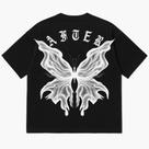 Camiseta Oversized Butterfly Preta - Estampa DTF 100% Algodão Premium