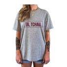 Camiseta Oversized Cinza Estampa Tá Tchau Estilo