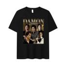 Camiseta Oversized Feminina Com Estampa De Drama De TV Damon Salvatore Ian Somerhalder Moda Retrô