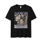 Camiseta Oversized Feminina Com Estampa De Drama De TV Damon Salvatore Ian Somerhalder Moda Retrô