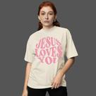 Camiseta Oversized Feminina Estampa Evangelica Jesus Cristo Yeshua Leão