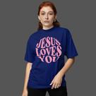 Camiseta Oversized Feminina Estampa Evangelica Jesus Cristo Yeshua Leão