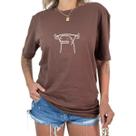 Camiseta Oversized Feminina Flork Academia Camisão Algodão
