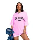 Camiseta Oversized Feminina Streetwear California Camiseta Oversized Feminina Streetwear California