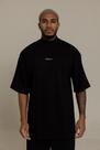 Camiseta Oversized Gola Alta Rubber Enga Limited Black