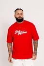 Camiseta oversized jh-vermelha-premium