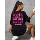 Camiseta Oversized Just dont Estilosa Feminina Moda Camiseta Oversized Just dont Estilosa Feminina Moda