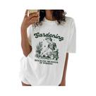 Camiseta Oversized Kawaii Para Jardinagem Feminina, Estilo Harajuku, Camiseta Com Estampa Egirl