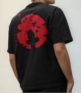 Camiseta Oversized Naruto Ninja Simbolo Uchiha Anime