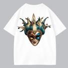 Camiseta Oversized Premium 100% Algodão com Estampa DTF - Boris Brejcha Branca Camiseta Oversized Premium 100% Algodão com Estampa DTF - Boris Brejcha Branca