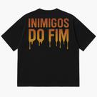 Camiseta oversized premium 100% algodão com estampa dtf preta