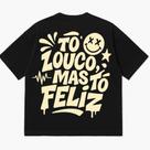 Camiseta Oversized Preta 100% Algodão com Estampa DTF - Conforto e Estilo