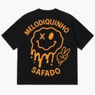 Camiseta Oversized Preta Melodiquinho Rave Festa