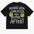 Camiseta oversized preta premium after
