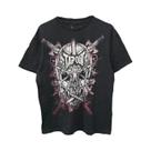 Camiseta Oversized Retro Punk Hip Hop Masculina Com Estampa Gráfica Dos Anos 2000, Gola Redonda,