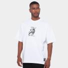 Camiseta Oversized Santos Com o Peixe Masculina Camiseta Oversized Santos Com o Peixe Masculina