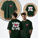 Camiseta oversized streetwear algodão - love my life