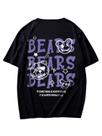 Camiseta Oversized Urso Bears Letras Grandes Estilo De Rua