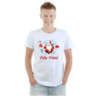 Camiseta Papai Noel Feliz Natal Natalina Camisa Personalizada Blusa Adulto Algodão com Poliéster