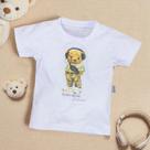Camiseta para Menino Baby Bear Básico Infantil até 24 Meses