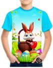 Camiseta Pascoa Masculina Coelhinho Infantil Blusa