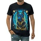 Camiseta Pastor Alemão Força Inteligência Fidelidade Coragem