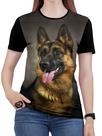 Camiseta Pastor Alemão PLUS SIZE Cachorro Feminina Blusa