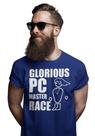 Camiseta PC Gamer Master Race Gaming Divertida Frase Azul Marinho