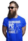 Camiseta PC Gamer Master Race Gaming Divertida Frase Azul Royal