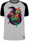 Camiseta Pequena Sereia Blusa Plus Size extra grande adulto ou infantil