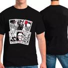 Camiseta Personagens Clássicos de Terror Films Streetwear Masculina Caveira Manga Curta