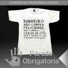 Camiseta personalizada com a frase que deseja
