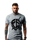 Camiseta Personalizada Estampa Fé Escudo Masculina Algodão Estampada Gola Careca Ref 10