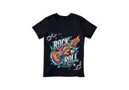 Camiseta Personalizada Rock in RoLL Tecido Premium 30.1