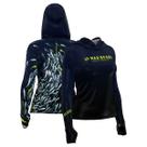 Camiseta Pesca Feminina Mar Negro X-Protection Sublimada UV50+ Cor Cardume
