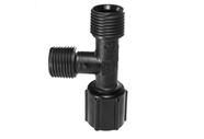 Camiseta Pexlock Pex 1/2 M x 1/2 BSP, SWV x 1/2 M preta
