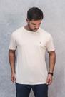 Camiseta Pima Off-White com Bandeira Bordada