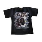Camiseta Pink Floyd Preto Batido Acinzentado The Wall Banda Rock Progressivo BO1143 RCH Camiseta Pink Floyd Preto Batido Acinzentado The Wall Banda Rock Progressivo BO1143 RCH