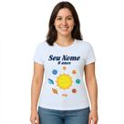 Camiseta Planetas Aniversário Estampa Personalizada