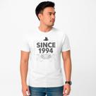 Camiseta Playstation Joystick Since 1944 Oficial Branca