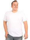 Camiseta Plus Size Anistia Masculina Decote V Algodão Branca
