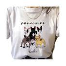 Camiseta plus Size Com Estampa De Bulldog Francês Kawaii Harajuku Para Mulheres, Top Gráfico De